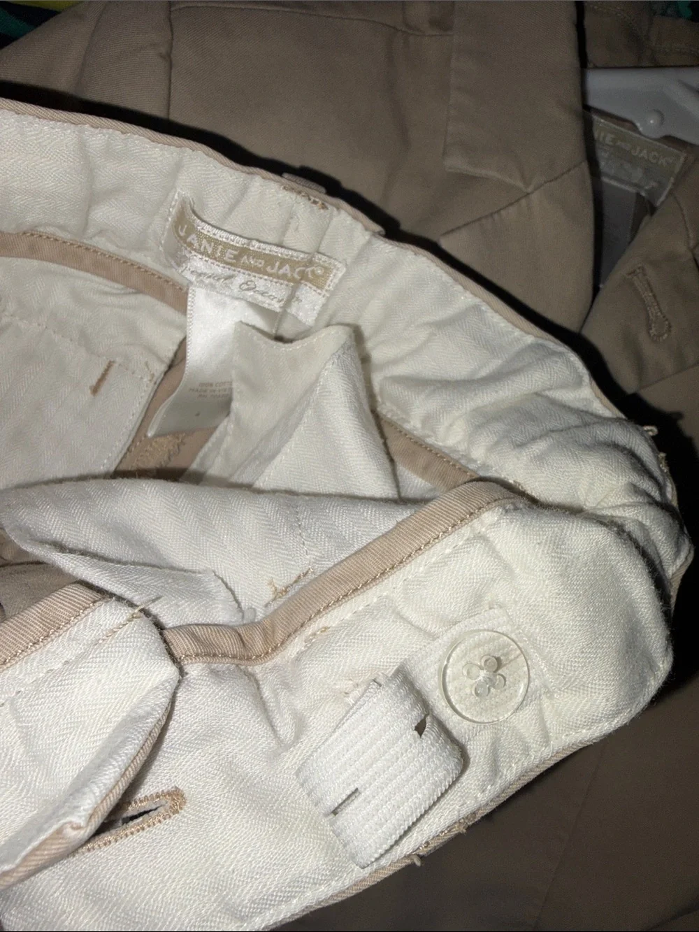 Janie and Jack Beige Cotton Chinos Suit Set
